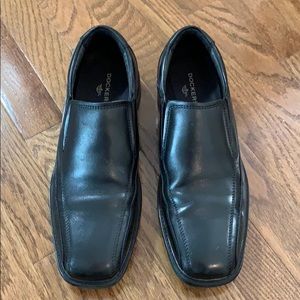 Dockers 💥 Mens Slip On Black Dress Shoes Size 8